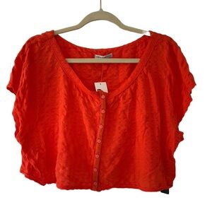 Urban Outfitters Cropped Boxy Tee | Orange | New with tags